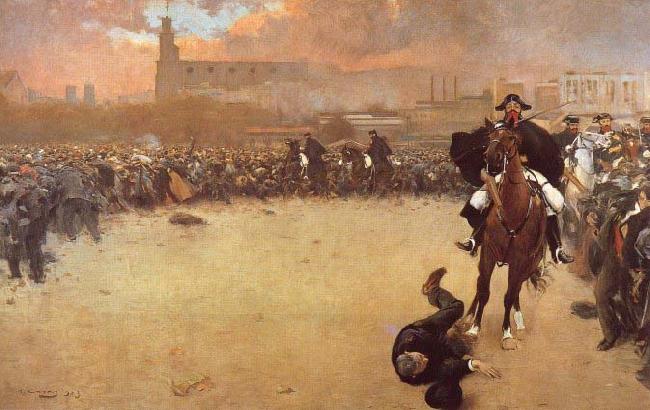 Ramon Casas i Carbo The Charge or Barcelona 1902 China oil painting art
